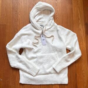 NWT! UGG Asala White Sherpa Hooded Sweater XS